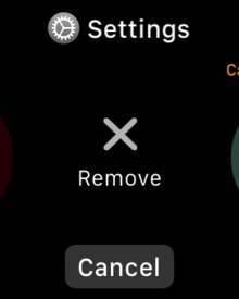 watch os 3 remove app from dock