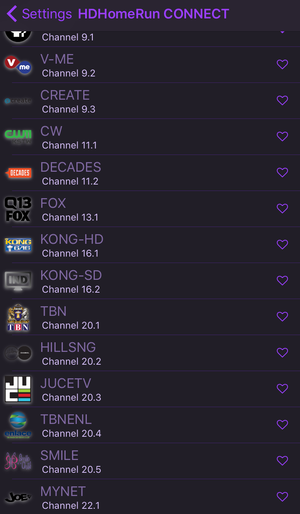 channels ios channel listing