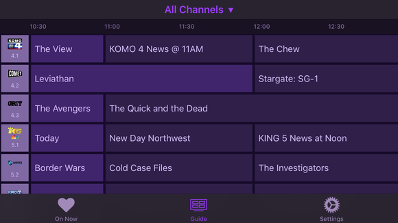 channels ios program grid