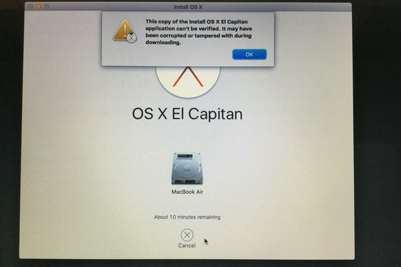 osx boot install error