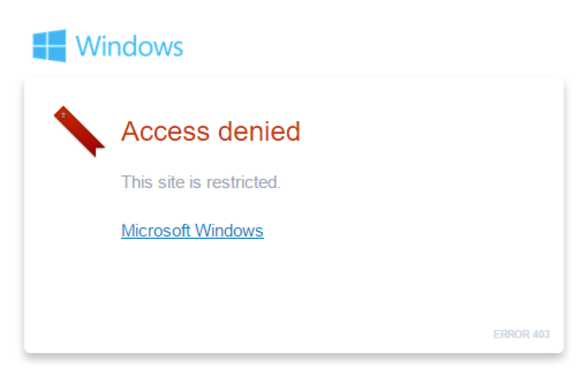 what users want windows 10 site restricted