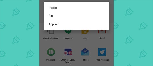 Android 7.0 Nougat - Share Menu Pinning