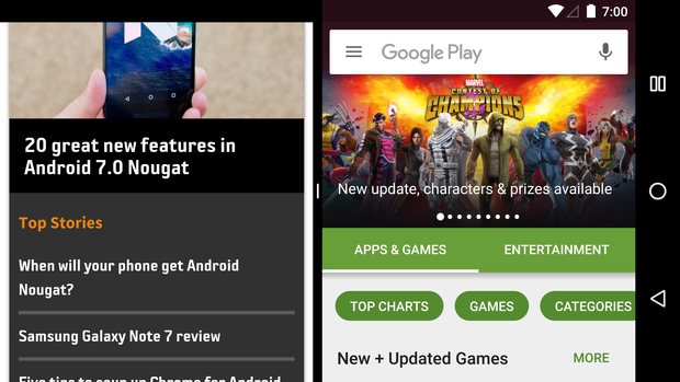 android n missing features split