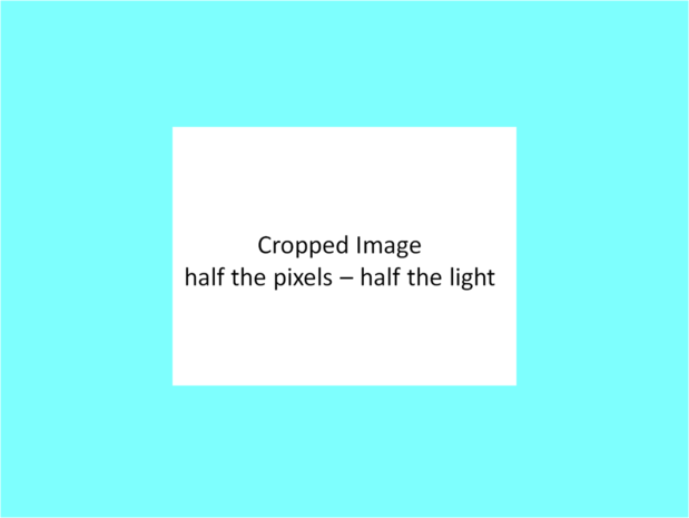 cropped image half the pixels