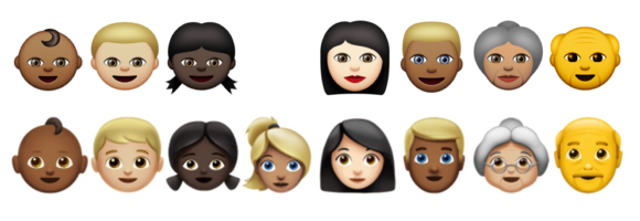 emoji ios10 faces old and new