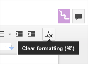 mac911 google docs clear formatting