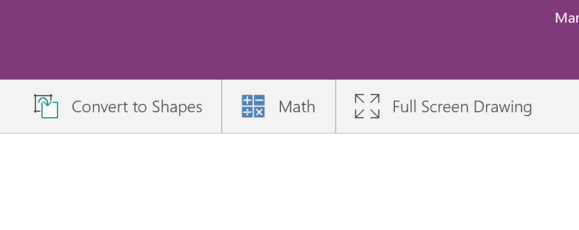 onenote math toolbar