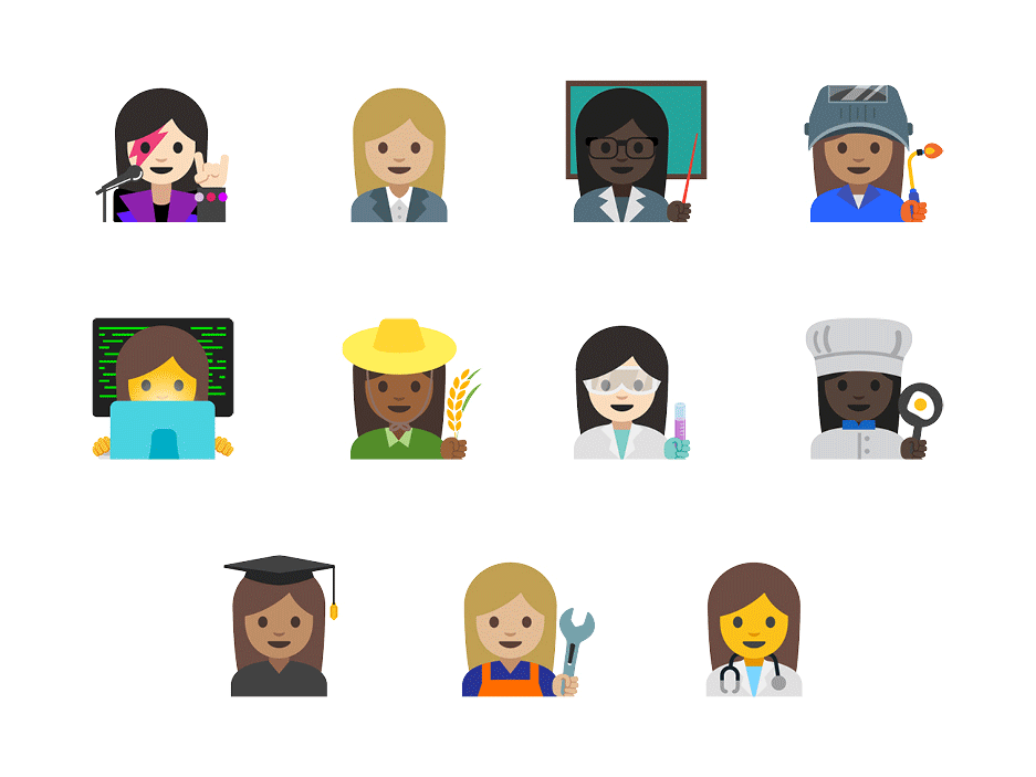 emoji profession varities android 7 1 emojipedia