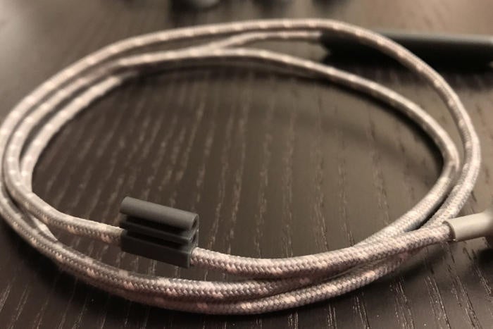 The Q Adapt come with a high quality nylon braid that helps keep the in ear monitors from becoming t