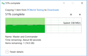 Asus ZenBook 3 Data Transfer screenshot