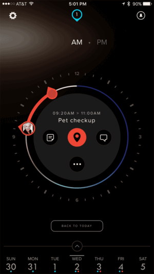 dials calendar event