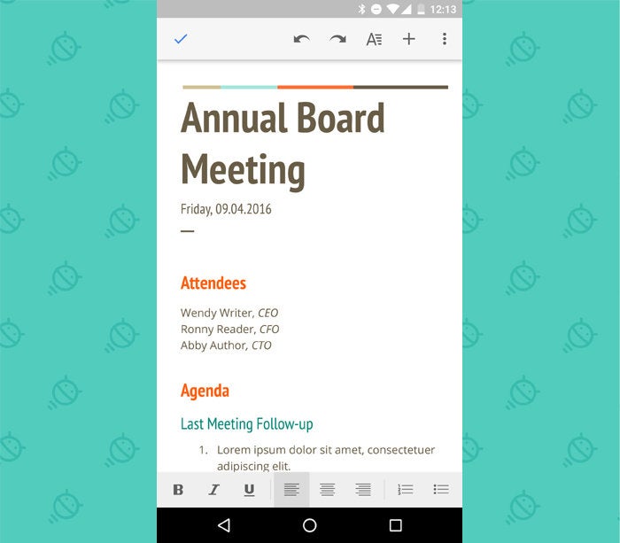 Google Docs - Android Phone