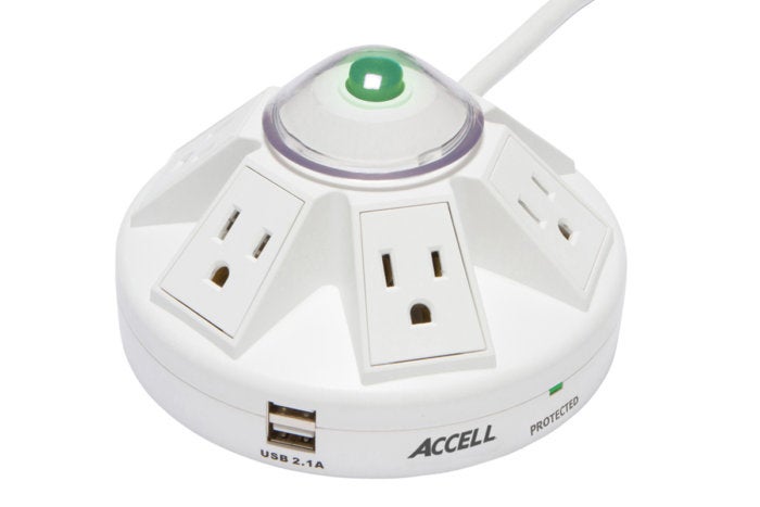 photo of Accell Poweramid surge protector review: Packs a lot in a small footprint image