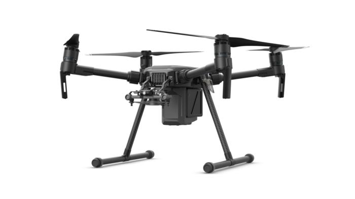 dji m200 drone facing left