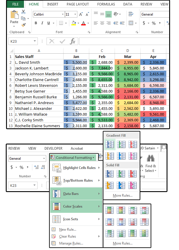 09 use data barscolor scales to spice up your spreadsheets