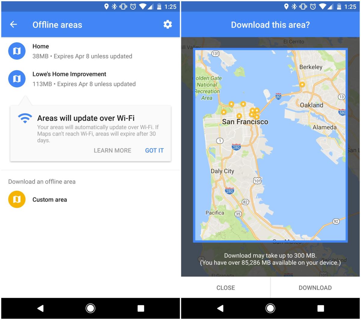 google maps offline
