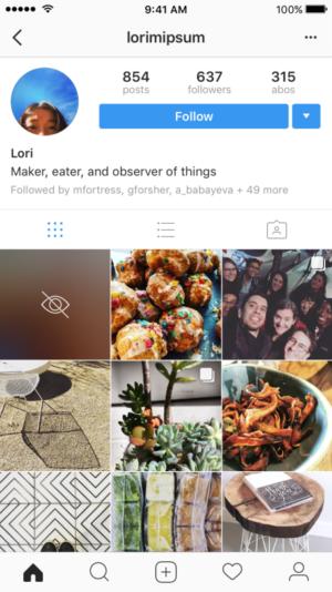 instagram sensitive content profile