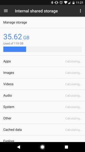 internal storage