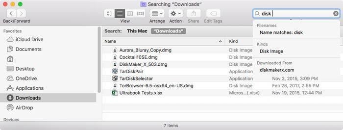 search disk images sierra