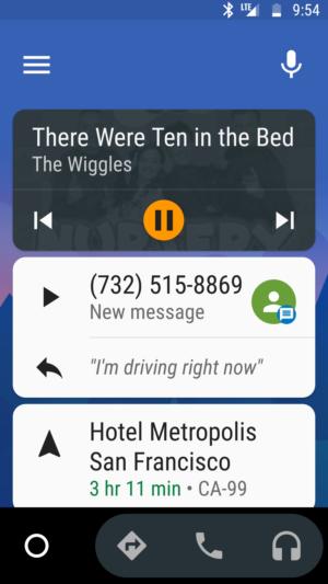 android auto driving right now