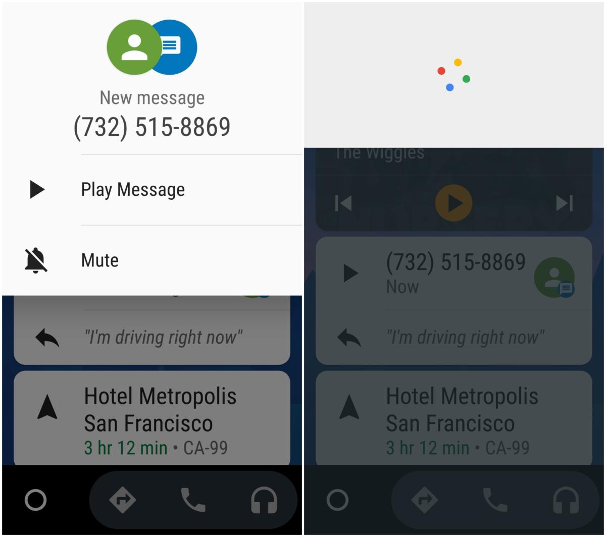 android auto message