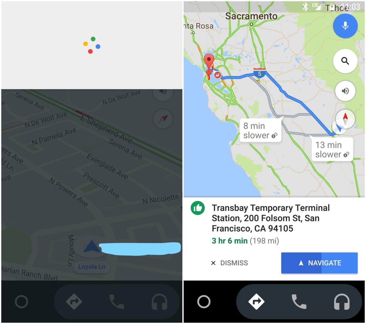android auto start navigation