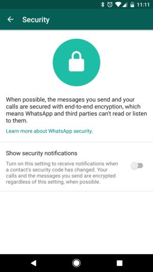 whatsapp security