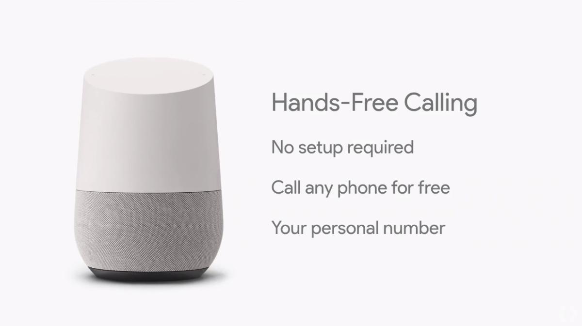 google home google io handsfree calling