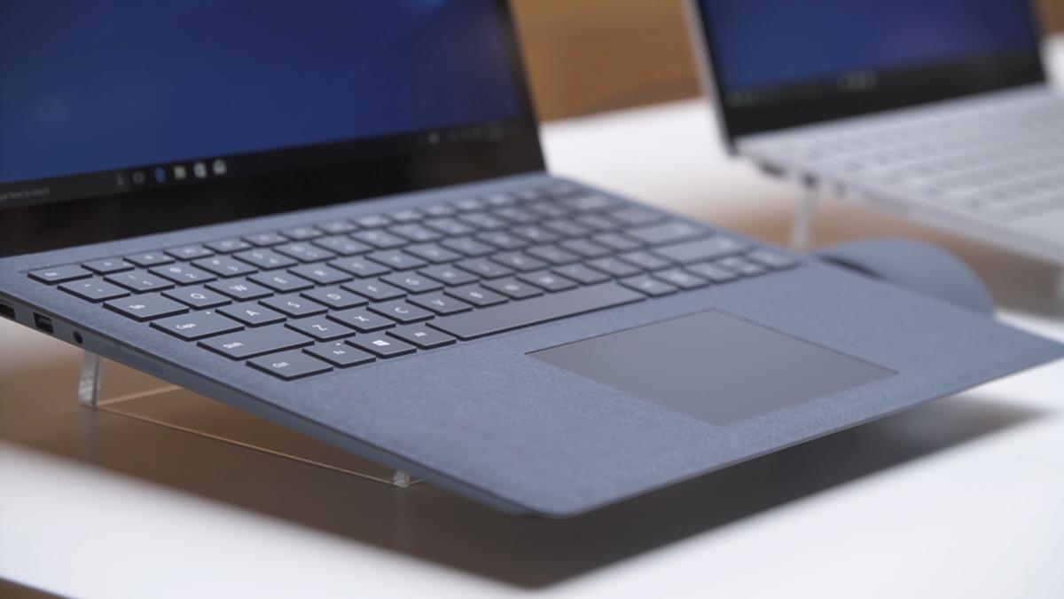 surface laptop open detail