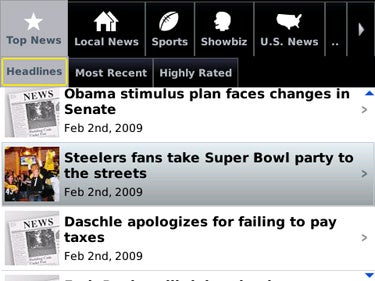 image of AP Mobile News Network on BlackBerry Storm