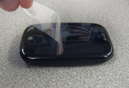 image of Pulling the Film from a Brand new Palm Pre