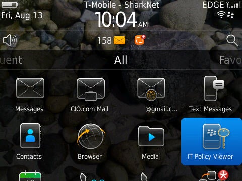 IT Policy Viewer Icon in BlackBerry 6