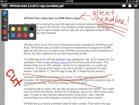 Soonr Scribble iPad iPhone iPod touch app CIO.com