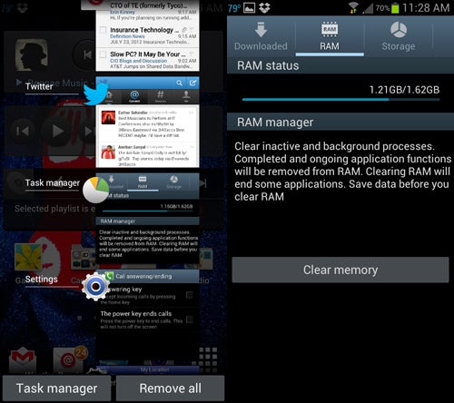 Samsung Galaxy S III App Switcher and Task Manager