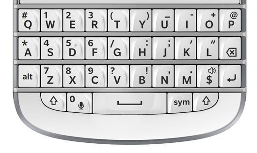 BlackBerry Q10 keyboard QWERTY keypad