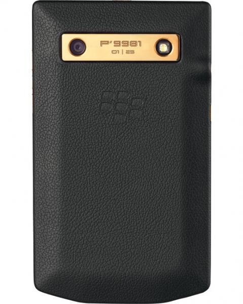 BlackBerry Porsche P'9981 gold rear