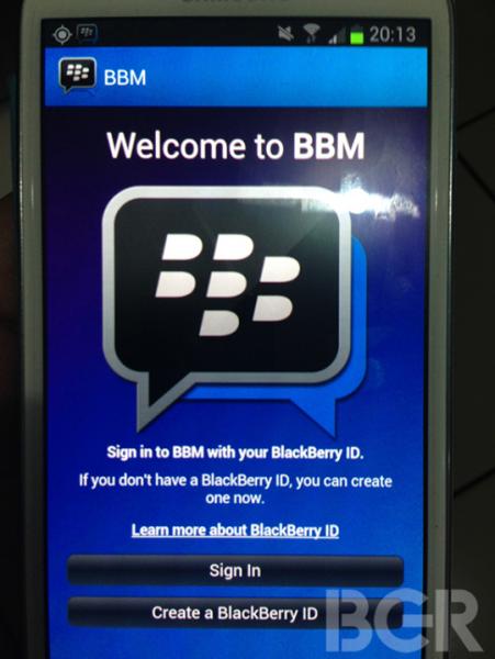 BlackBerry BBM for Android