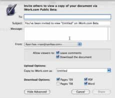 The online sharing feature allows users to control how others work with shared documents.