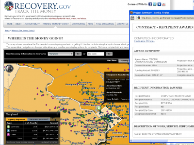 Revovery.gov drill down view