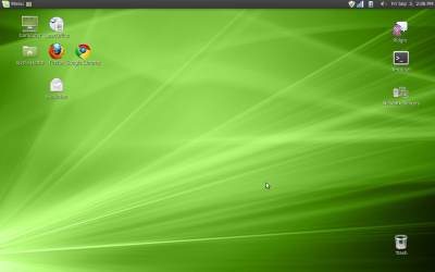 My Mint 9 Linux desktop
