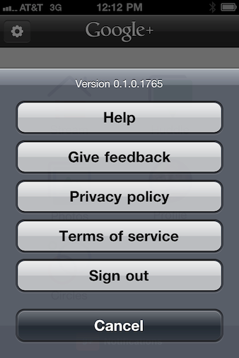 Google+ app