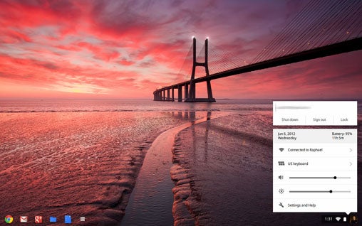 Chrome OS Menu