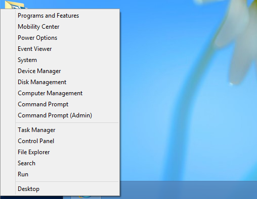 power user tools menu