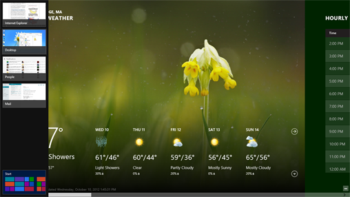 thumbnails of open apps