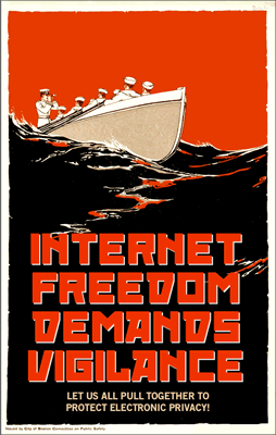 #OpWCIT Poster - Internet Freedom Demands Vigilance #ITU #WCIT