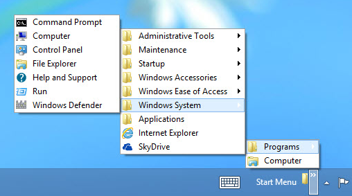 start menu approximation