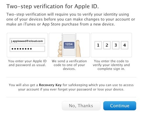 Apple two-factor security
