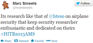 Airplane security research, hacking airplanes, is exciting and scary stuff