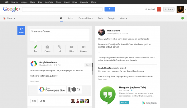 Google I/O 2013: Google Plus