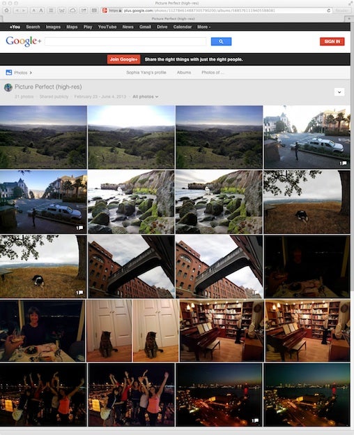 Photos taken with Google Glass